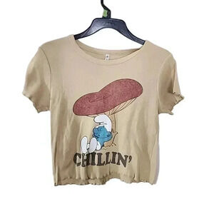 SMURF Crop top . Size Medium